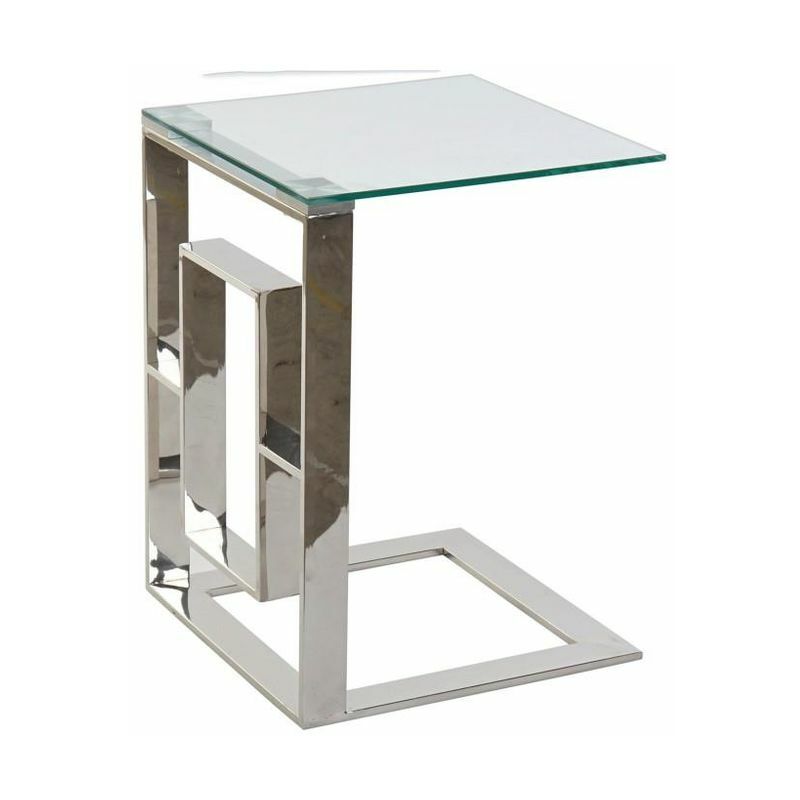 

Mesa auxiliar DKD Home Decor Cristal Acero (40 x 40 x 55 cm)