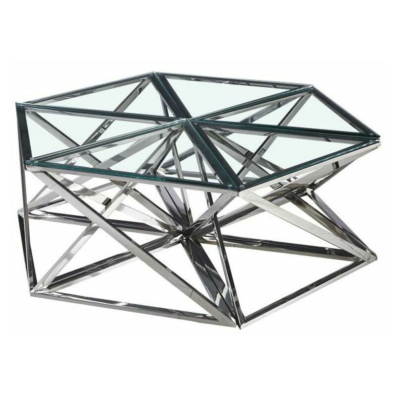 

Mesa auxiliar DKD Home Decor Cristal Acero (6 pcs) (137.5 x 120.5 x 45.4 cm)