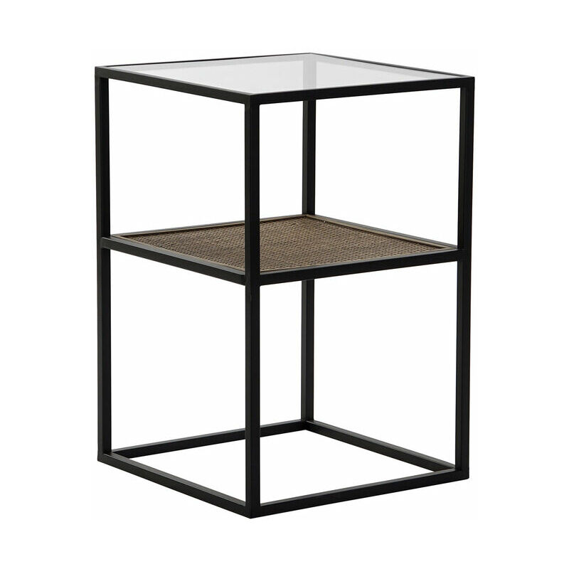 

Mesa auxiliar DKD Home Decor Cristal Negro Metal Madera MDF (40 x 40 x 60 cm)
