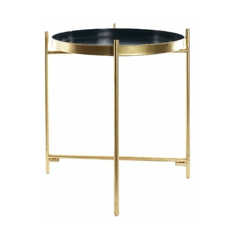 

Mesa auxiliar DKD Home Decor Dorado Metal Azul marino (40 x 40 x 50 cm)