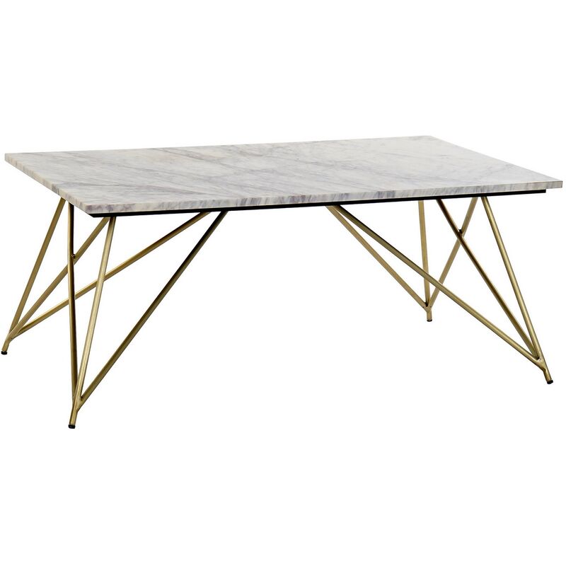 

Mesa auxiliar DKD Home Decor Latón Mármol (100 x 61 x 42 cm)