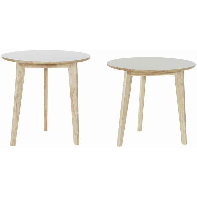 

Mesa auxiliar DKD Home Decor Madera de caucho (2 pcs) (50 x 50 x 49.5 cm) (50 x 50 x 46 cm)