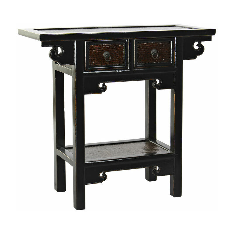 

Mesa auxiliar DKD Home Decor Negro Madera de olmo Marrón oscuro (85 x 35 x 80 cm)