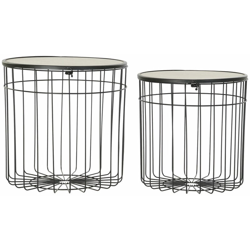 

Mesa auxiliar DKD Home Decor Madera Metal (2 pcs) (40 x 40 x 40 cm) (36 x 36 x 36 cm)