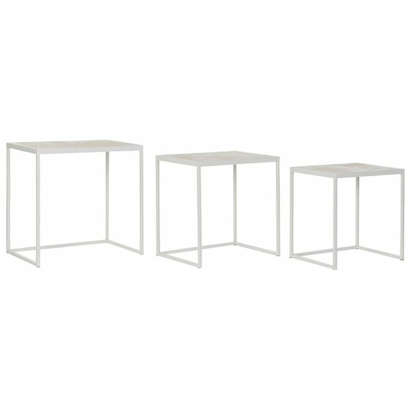 

Mesa auxiliar DKD Home Decor Madera Metal Bambú Palmeras (3 pcs)