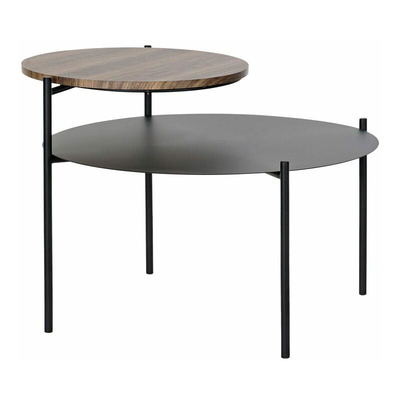 

Mesa auxiliar DKD Home Decor Marrón Negro Madera Metal (70.5 x 66.5 x 50 cm)