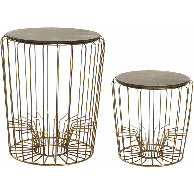 

Mesa auxiliar DKD Home Decor Metal Abeto (2 pcs)