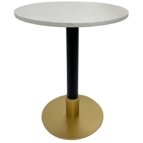 Mesa auxiliar DKD Home Decor Metal Blanco Mármol 50 x 50 x 61 cm 8424002055486 S3044083 DKD Home Decor