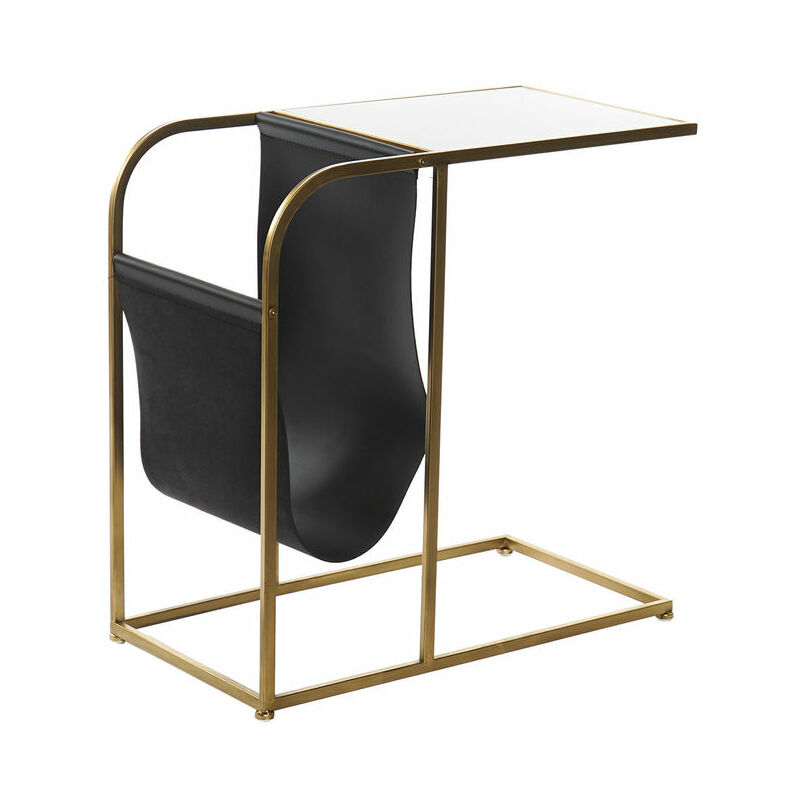

Mesa auxiliar DKD Home Decor Negro Metal Cristal Dorado (60 x 32 x 61.5 cm)