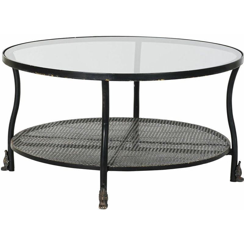 

Mesa auxiliar DKD Home Decor Metal Cristal (85 x 85 x 45.5 cm)