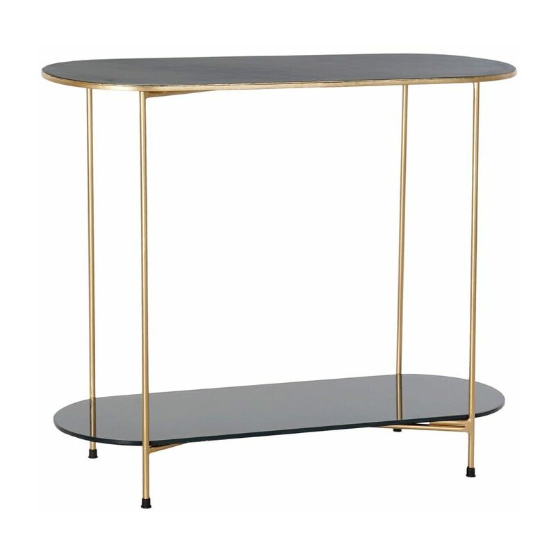 

Mesa auxiliar DKD Home Decor Metal Cristal Dorado Verde (90 x 35.5 x 76.5 cm)