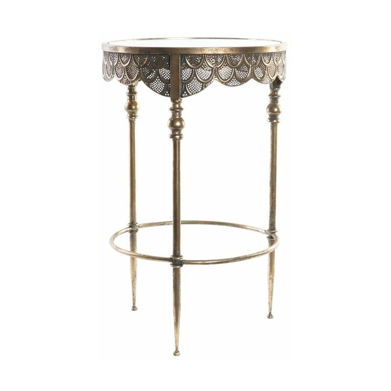 

Mesa auxiliar DKD Home Decor Metal Espejo (39 x 39 x 61 cm)