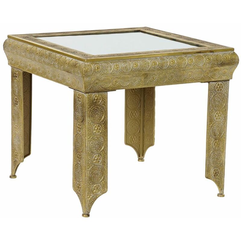 

Mesa auxiliar DKD Home Decor Metal Espejo (51 x 51 x 45 cm)