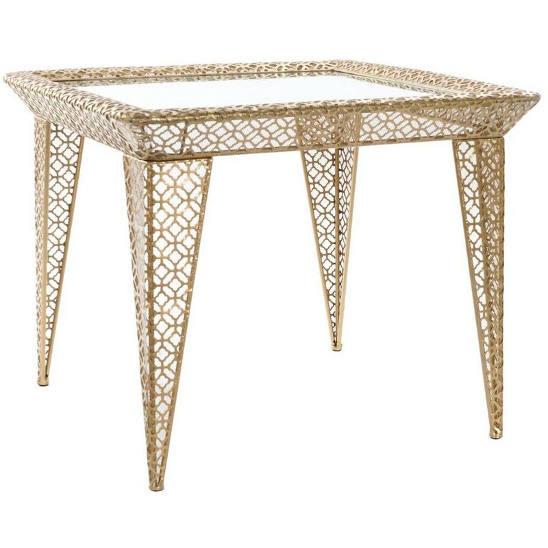 

Mesa Auxiliar DKD Home Decor Metal Espejo (64 x 64 x 52 cm)