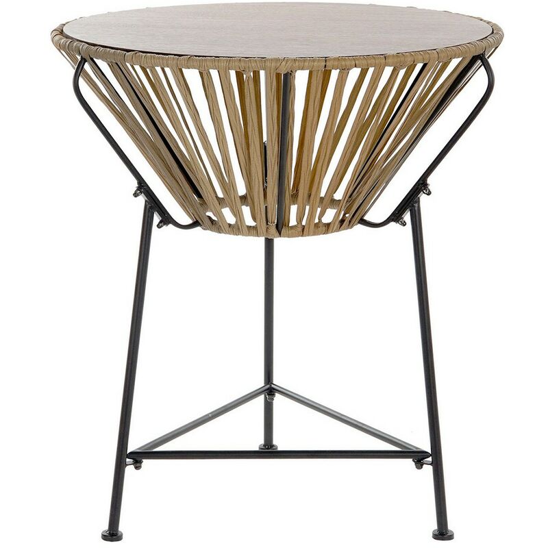 

Mesa auxiliar DKD Home Decor Marrón Negro Metal Madera MDF (65.5 x 65 x 73 cm)