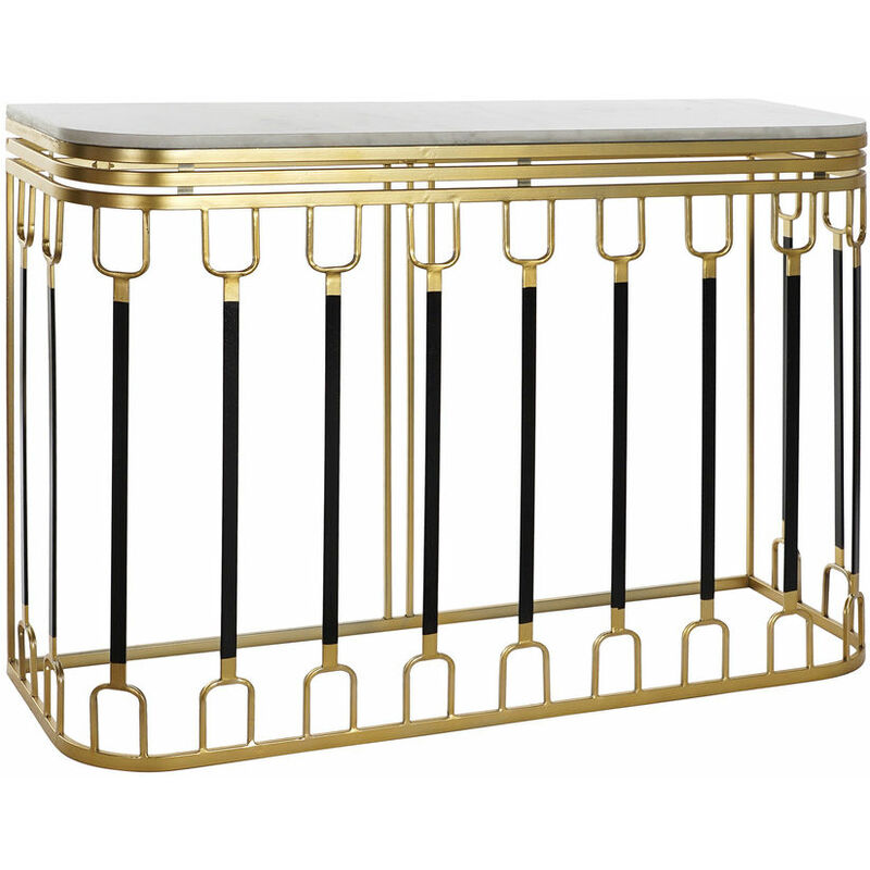 

Mesa auxiliar DKD Home Decor Negro Metal Mármol Dorado (120 x 40 x 84 cm)