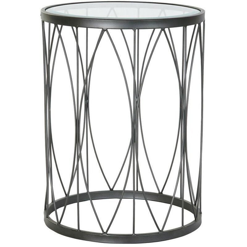 

Mesa auxiliar DKD Home Decor Negro Cristal Hierro (45 x 45 x 60 cm)