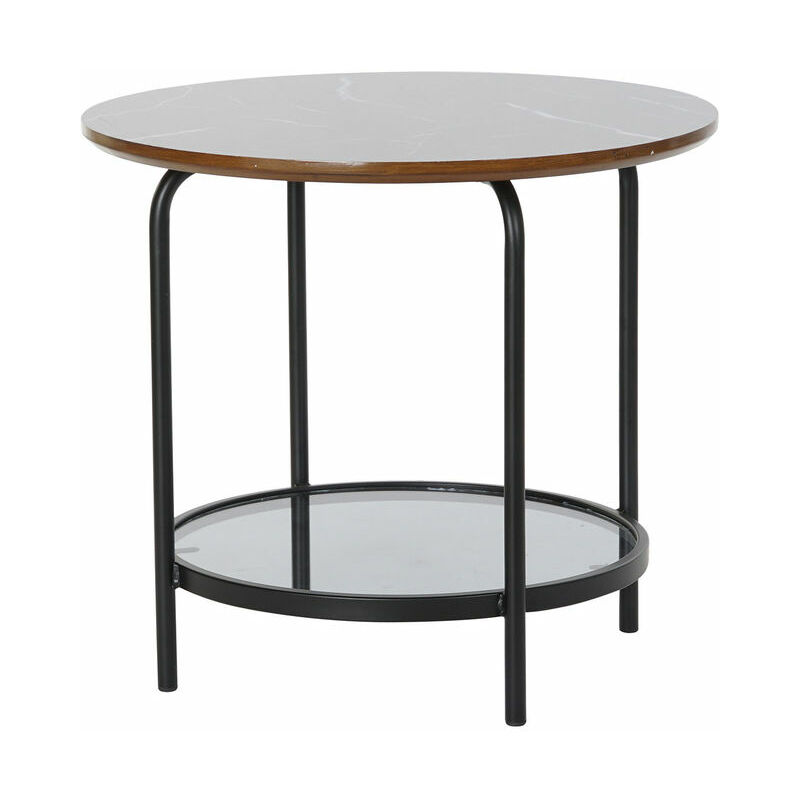 

Mesa auxiliar DKD Home Decor Negro Madera Cristal Hierro (50 x 50 x 45 cm)