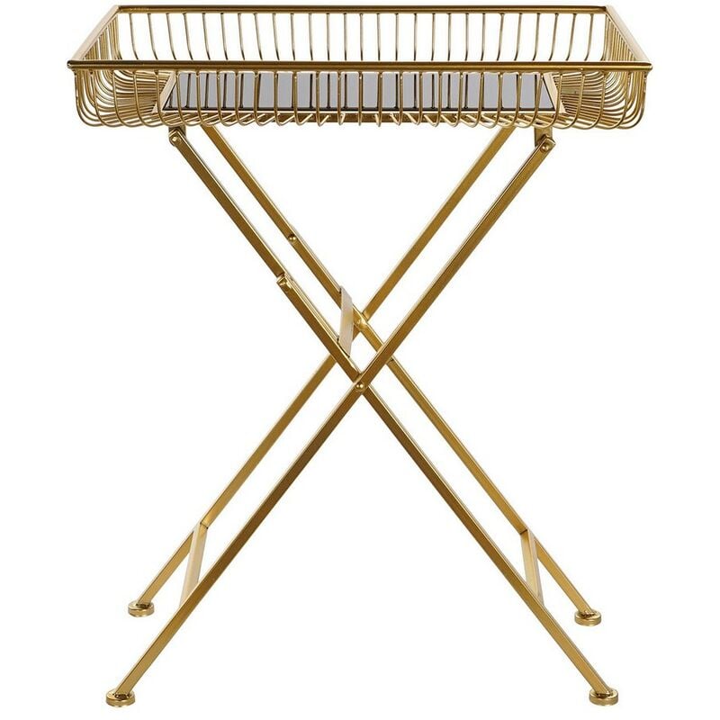 

Mesa auxiliar DKD Home Decor Negro Metal Cristal Dorado (56 x 36 x 72 cm)