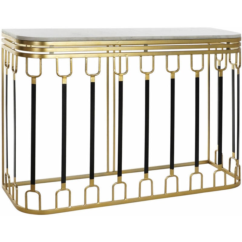

Mesa auxiliar DKD Home Decor Negro Metal Mármol Dorado (120 x 40 x 84 cm)