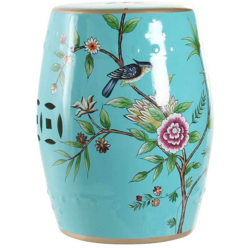 

Mesa Auxiliar DKD Home Decor Porcelana Pájaros (35 x 35 x 45 cm)