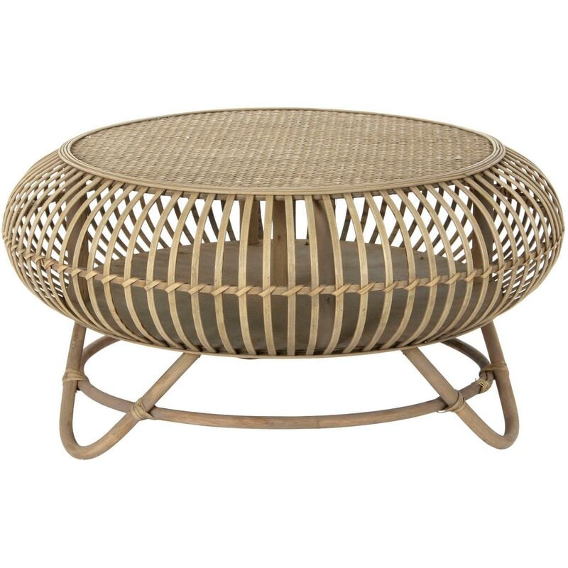 

Mesa Auxiliar DKD Home Decor Ratán (75 x 75 x 40 cm)