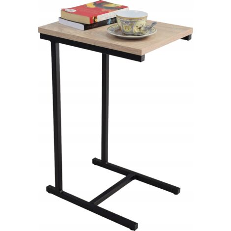 Mesa auxiliar ECO fabricada con perfiles de Roble Negro Sonoma