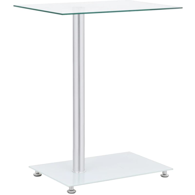 

vidaXL Mesa auxiliar en U vidrio templado transparente 45x30x58 cm - Transparente