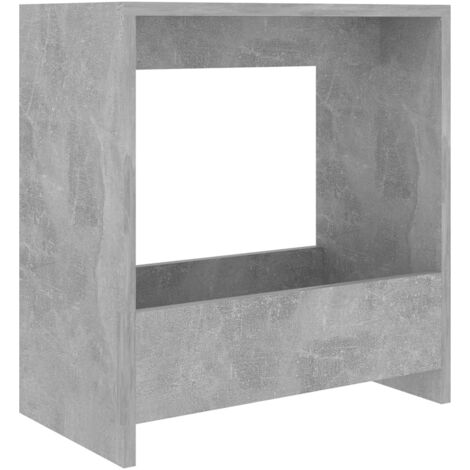 Mesa auxiliar final de sofá 50 x 26 x 50 cm contrachapado color gris hormigón DEC032451