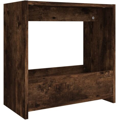 Mesa auxiliar final de sofá 50 x 26 x 50 cm madera contrachapada marrón DEC032387
