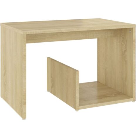 Mesa auxiliar final de sofá 59 x 36 x 38 cm madera contrachapada color roble DEC032425