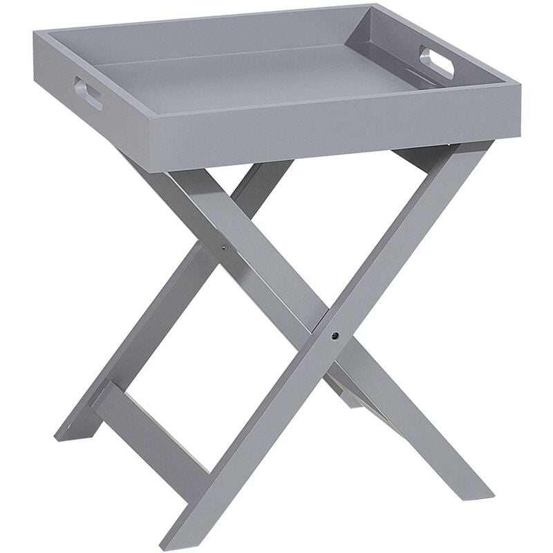 

Beliani - Mesa auxiliar gris CHESTER