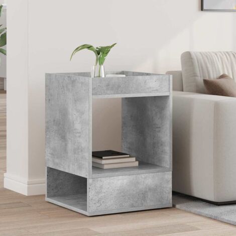 Mesa Auxiliar Gris Concreto 40 x 40 x 56 cm