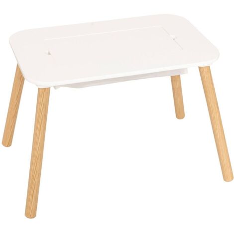 Mesa auxiliar infantil Buldy blanca 68,5x43cm - Atmosphera créateur d'intérieur
