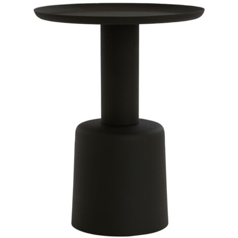 Mesa auxiliar Light & Living Milaki negra - Ø40x52 cm