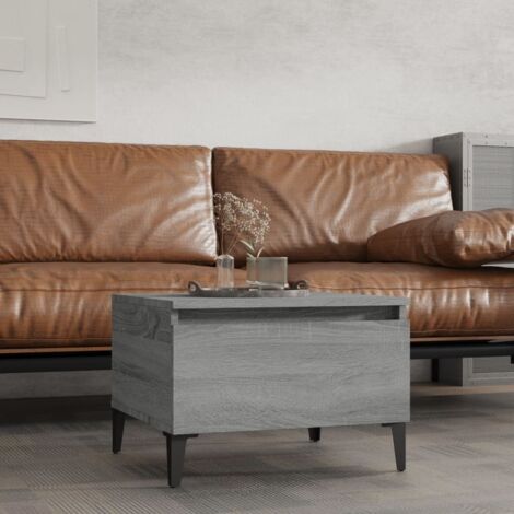Mesa auxiliar madera contrachapada gris  50x46x35 cm