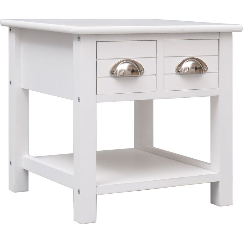 

Mesa auxiliar madera de Paulownia blanco 40x40x40 cm
