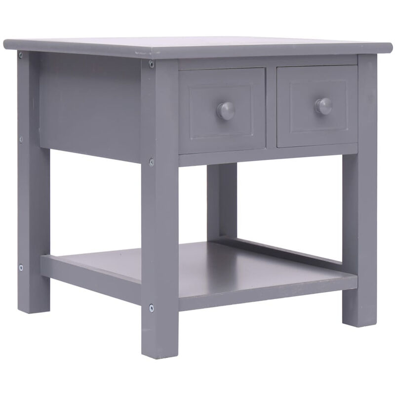 

Mesa auxiliar madera de Paulownia gris 40x40x40 cm