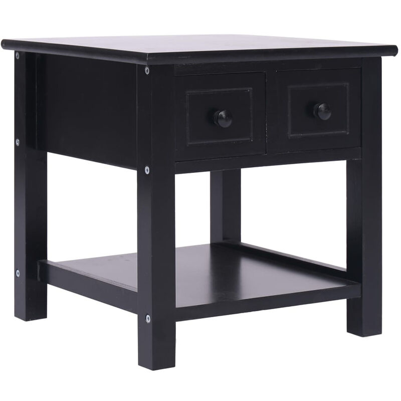 

Mesa auxiliar madera de Paulownia negro 40x40x40 cm