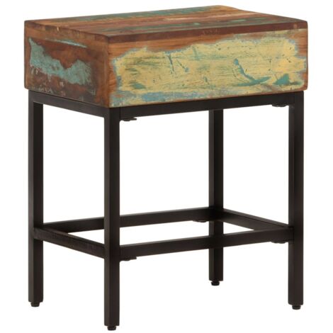 Mesa auxiliar madera maciza reciclada 40x30x51 cm vidaXL