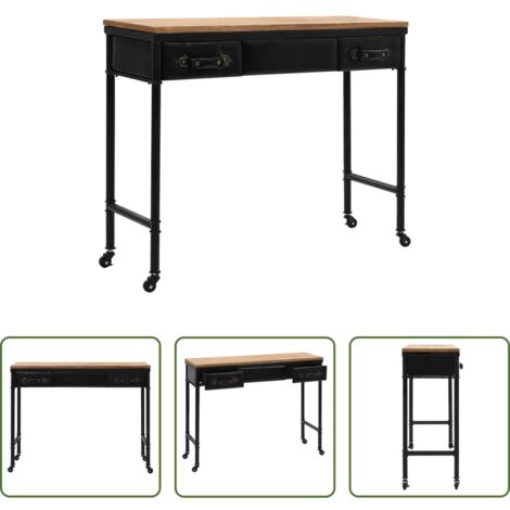 Mesa auxiliar -  Mesa consola madera MDF y abeto 100x33,5x80 cm