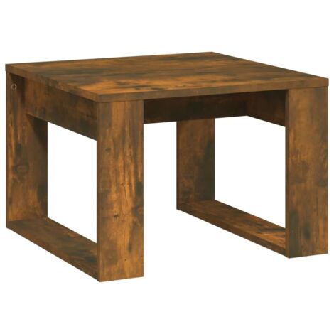 Mesa auxiliar mesa de centro 50 x 50 x 35 cm en madera contrachapada marrón DEC032393
