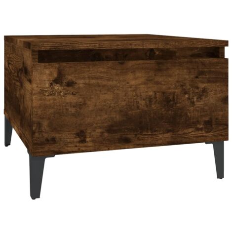 Mesa auxiliar mesa de centro con cajón 50 x 46 x 35 cm en madera contrachapada marrón DEC032390