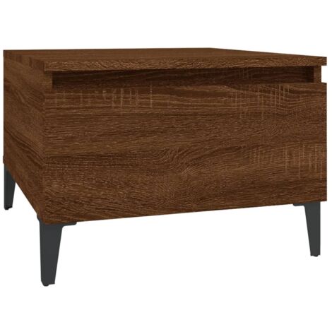 Mesa auxiliar mesa de centro con cajón 50 x 46 x 35 cm madera contrachapada marrón DEC032405