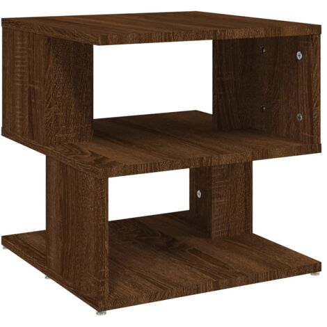 Mesa auxiliar mesa de centro mueble de salón 40 x 40 x 40 cm madera contrachapada marrón DEC032401