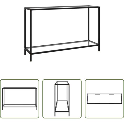 Mesa auxiliar -  Mesa de consola transparente vidrio templado 120x35x75 cm