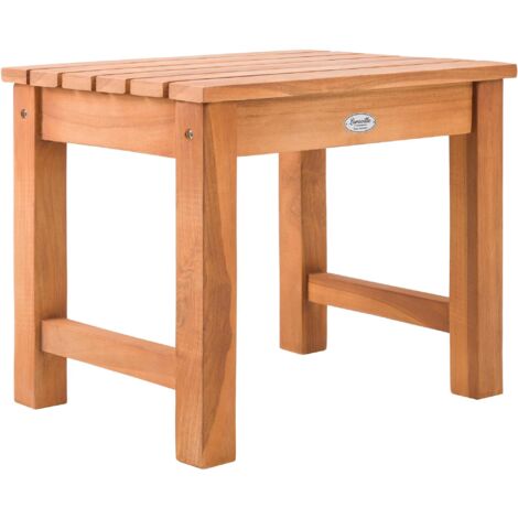 Mesa auxiliar mesa de jardín taburete 43x51x39 cm madera maciza de teca 100009130