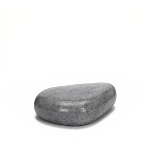 Mesa auxiliar moderna gris piedra 74 x 123 x 27 cm