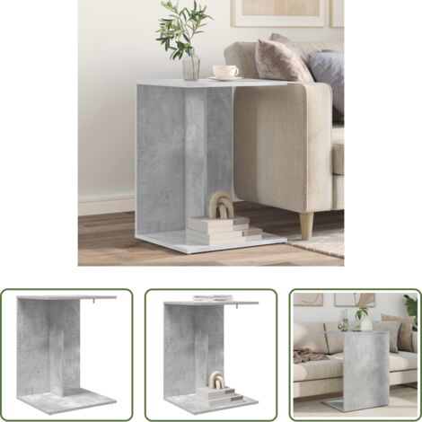 Mesa auxiliar moderna -  Mesa lateral Gris Concreto 45 x 40 x 62,5 cm