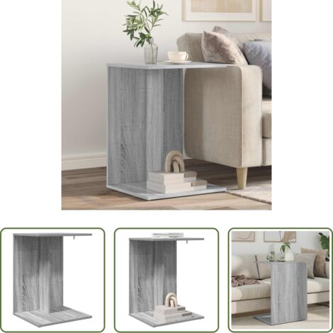 Mesa auxiliar moderna -  Mesa lateral Gris Sonoma 45 x 40 x 62,5 cm Madera de ingeniería